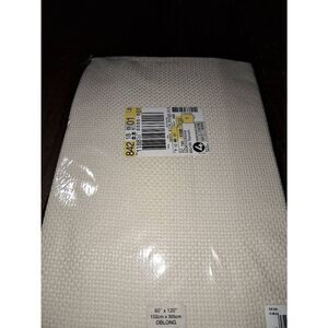 New Bardwil Linens 60x120 Oblong Cream Ivory Table Cloth Party Holiday Christmas